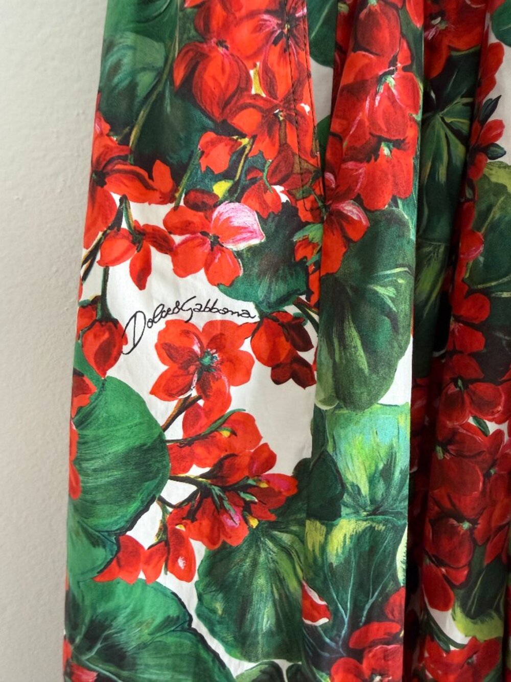 Dolce&Gabbana cotton dress in a vibrant geranium floral print - Size IT 46 - Picture 6 of 14